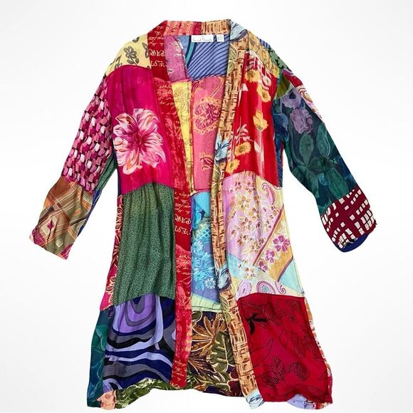 Sacred Threads Tops - Vintage Sacred Threads Patchwork Duster, Layering Jacket, Boho Kimono- Small